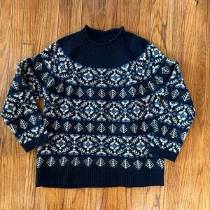 Toast Jacquard Wool Easy Sweater
